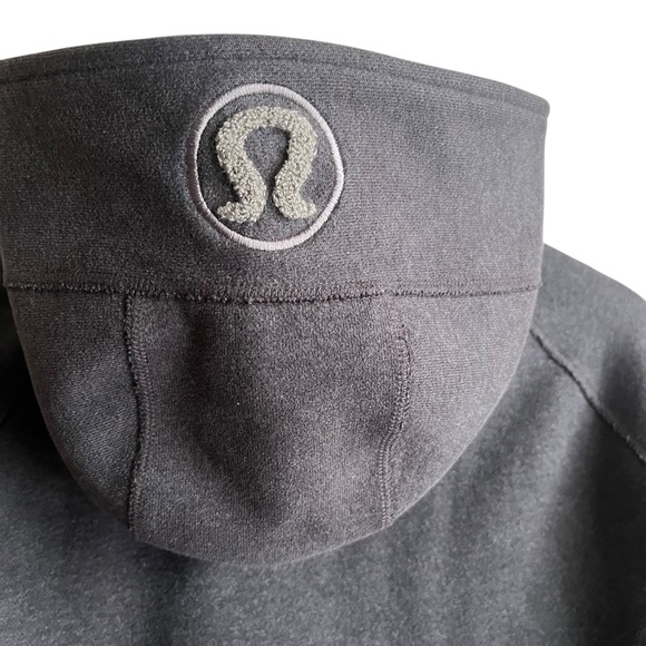 Lululemon Scuba Hoodie Full Zip Jacket Dark Charcoal Grey Size 10 - Picture 9 of 11